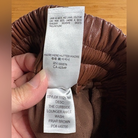 GUC MOTHER- The Curbside Lounger Ankle Pant in Friar Brown. Size XS - Picture 7 of 11